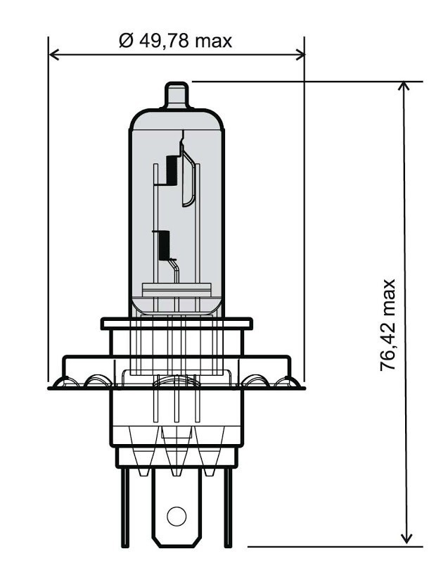 KANDA MISSION Glühlampe, Fernscheinwerfer H4 12V 35 / 35W, Halogen RMS 246510065