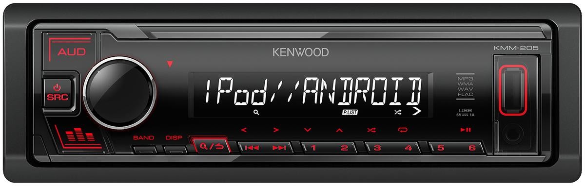 KMM-205 KENWOOD 1 DIN, AOA 2.0, Made for iPod/iPhone, 14.4V, FLAC, MP3, WAV, WMA, Spotify App Link Leistung: 4x50W Auto-Stereoanlage KMM-205 kaufen