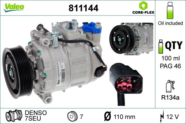 Great value for money - VALEO Air conditioning compressor 811144