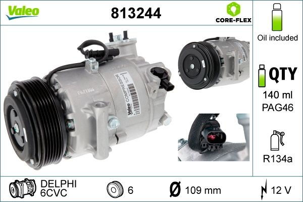 Great value for money - VALEO Air conditioning compressor 813244