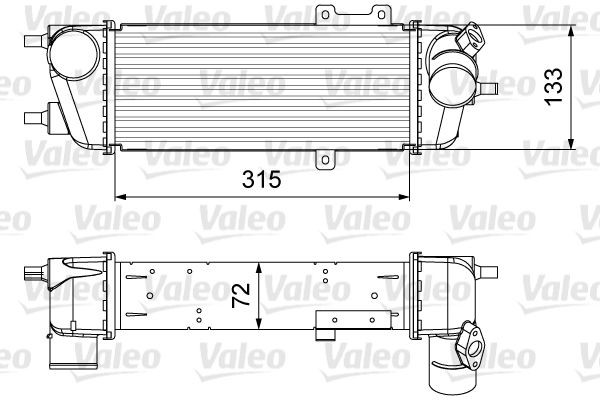 818361 VALEO Turbo intercooler HYUNDAI without EGR valve