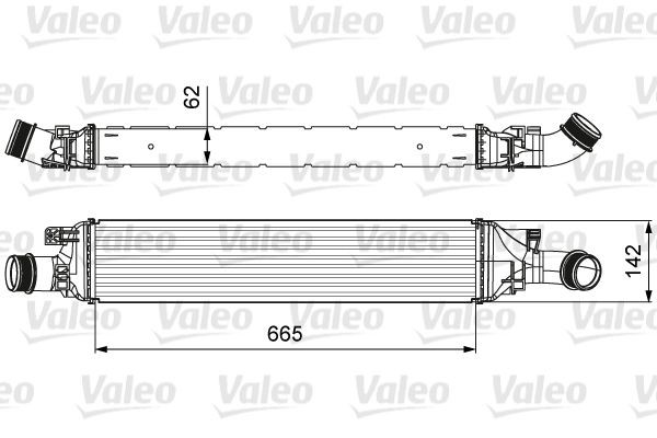 818643 VALEO Turbo intercooler AUDI without EGR valve