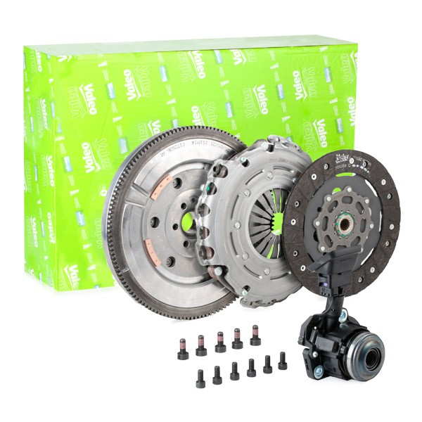 VALEO with dual-mass flywheel, with central slave cylinder, with screw set, with lock screw set, with sensor, 235mm Mounting Type: Clipped Clutch replacement kit 837459 buy
