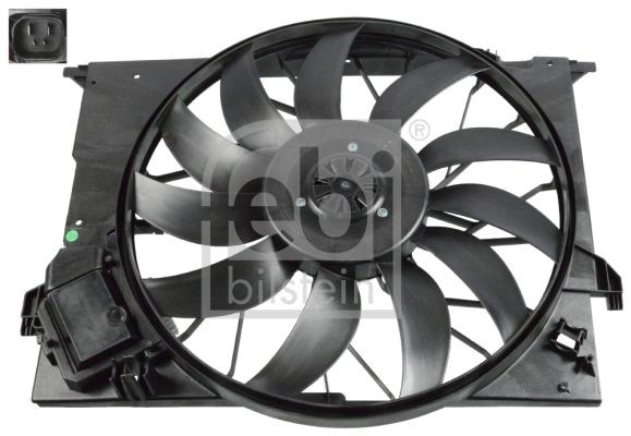 107456 FEBI BILSTEIN Cooling fan BMW 850W, Electric, Brushless Motor, with radiator fan shroud