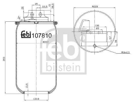 FEBI BILSTEIN 107810 Federbalg, Luftfederung für IVECO EuroTech MT LKW in Original Qualität