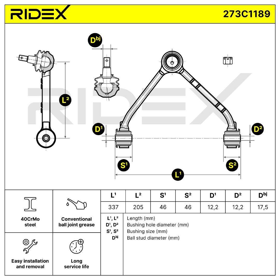 RIDEX Trailing arm 273C1189 buy online