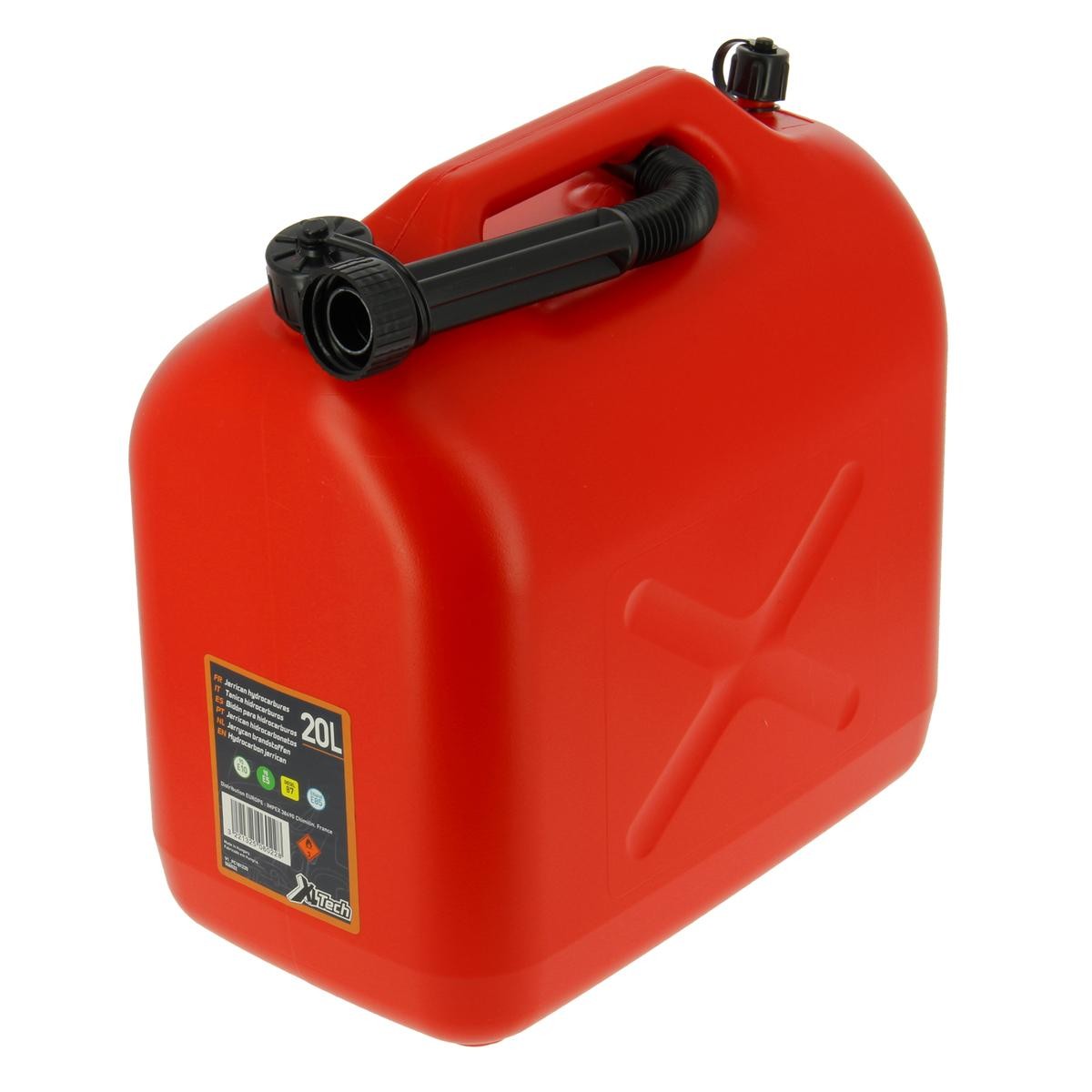 CARTEC 506022 Jerrycan 20l, Plastic, with spout, red