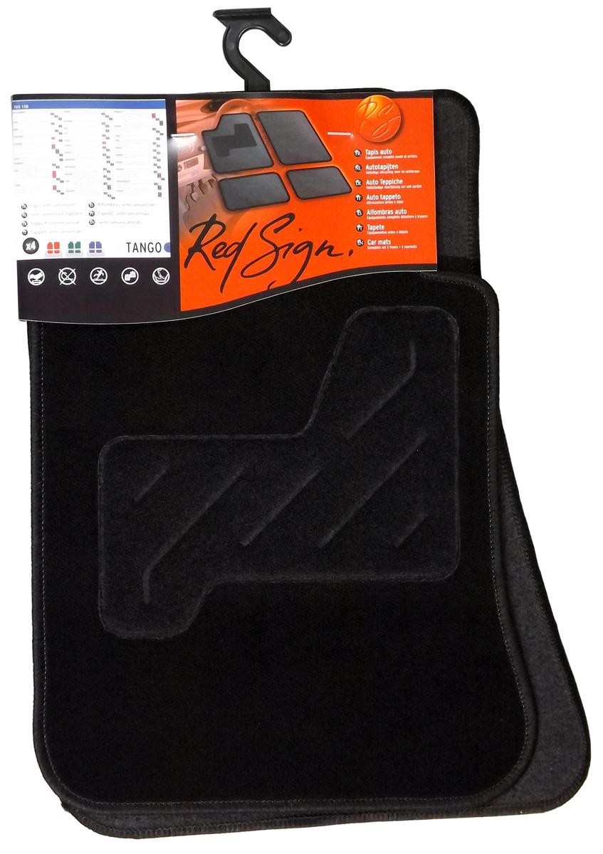 RED SIGN 165158 Floor mats Textile, Front and Rear, Quantity: 4, black, Universal fit