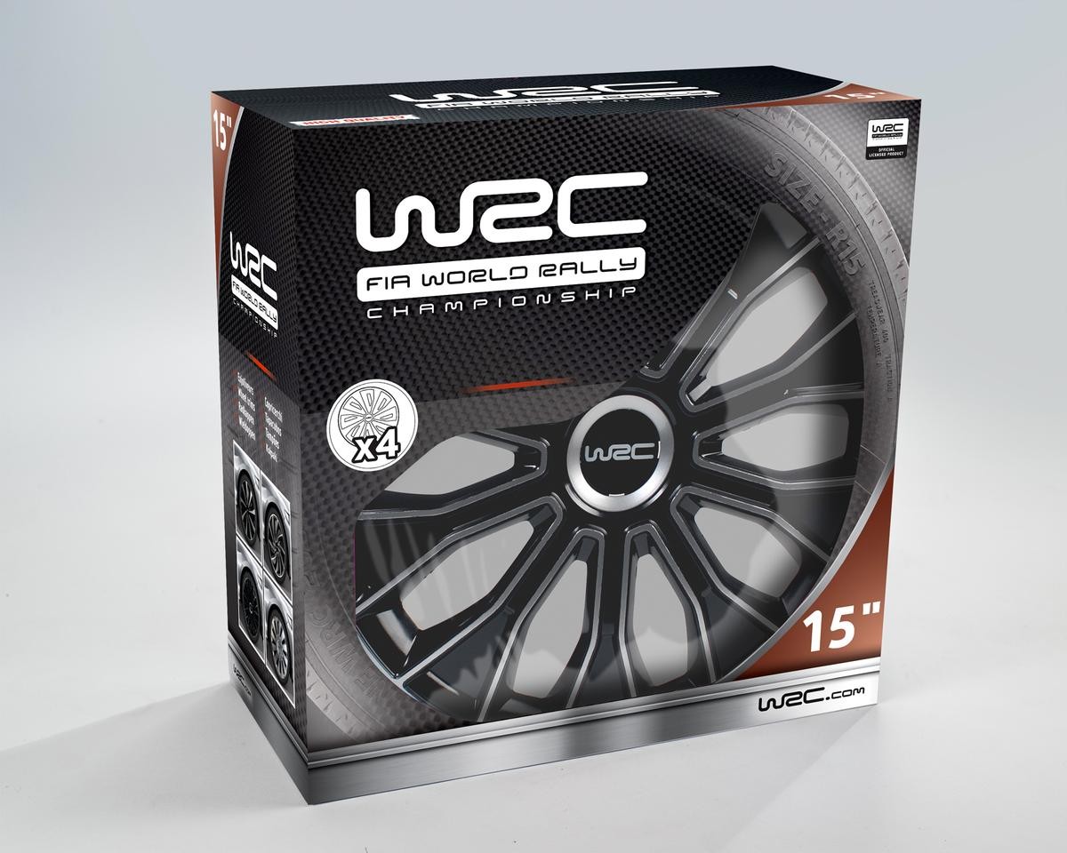 WRC 007469 Wheel trims 15 Inch black/silver