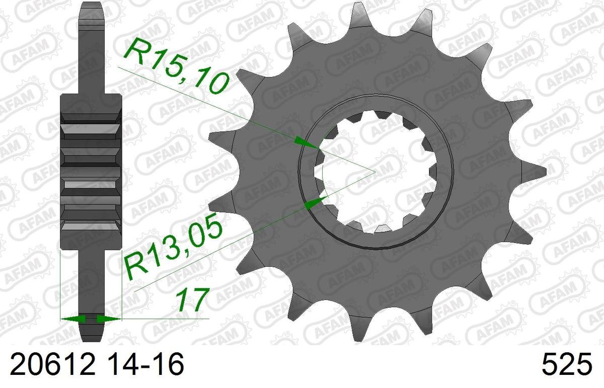 2061216 Chain Pinion AFAM 20612-16 review and test