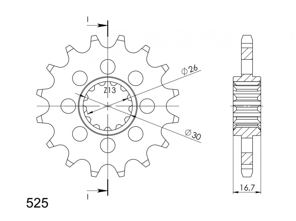 AFAM 20612-16 Chain Pinion Number of Teeth: 16