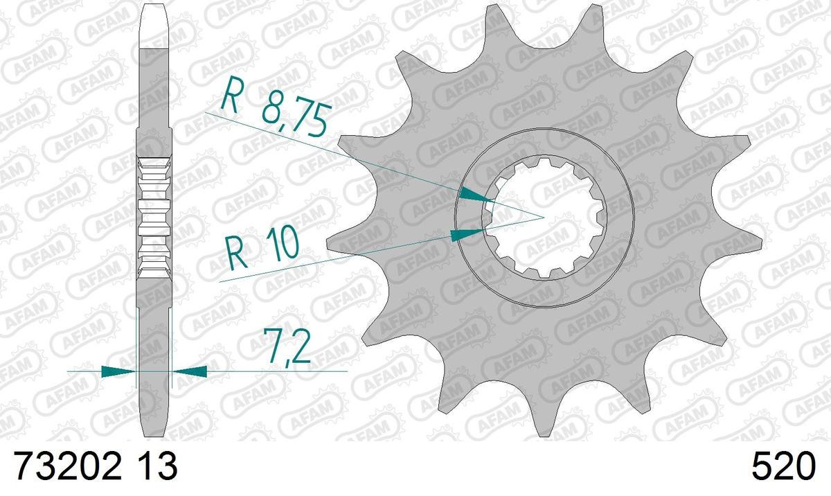 AFAM 73202-13 Chain Pinion Number of Teeth: 13