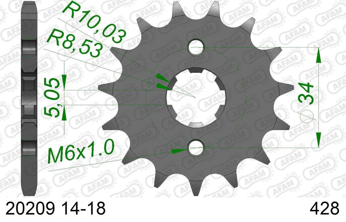 AFAM Number of Teeth: 15 Chain Pinion 20209-15 buy