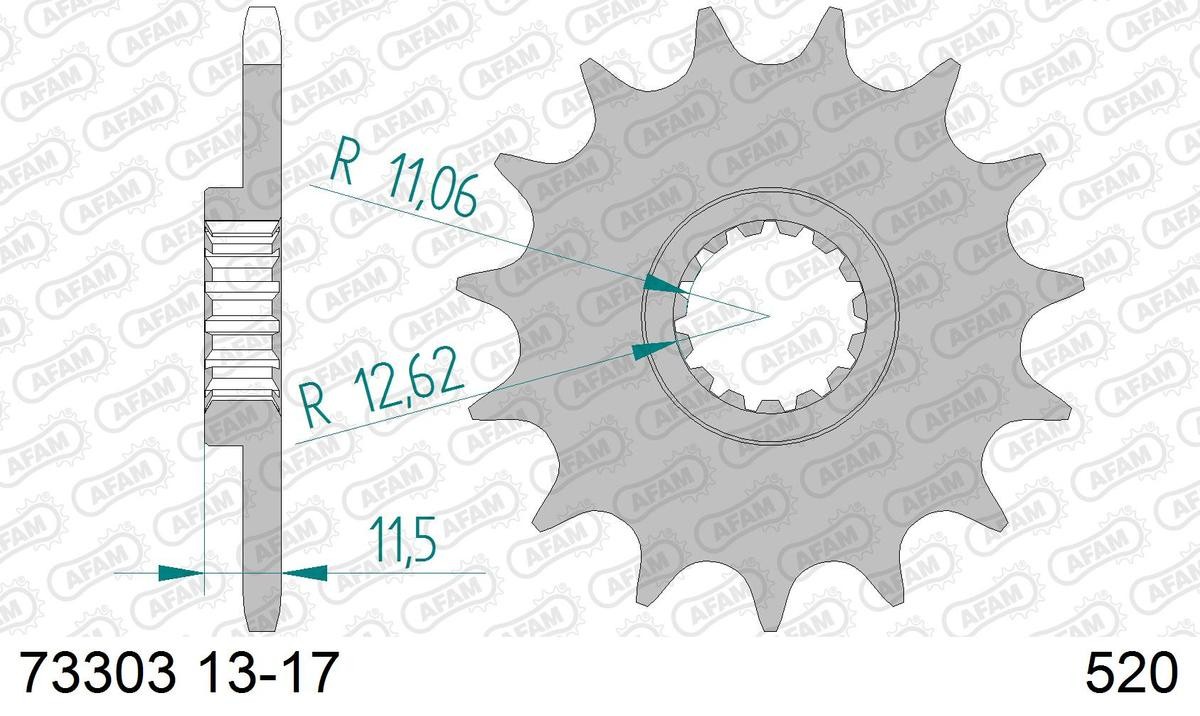 AFAM 73303-14 Chain Pinion Number of Teeth: 14