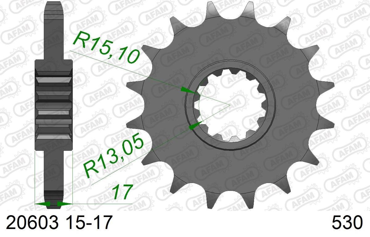 AFAM 20603-16 Chain Pinion Number of Teeth: 16