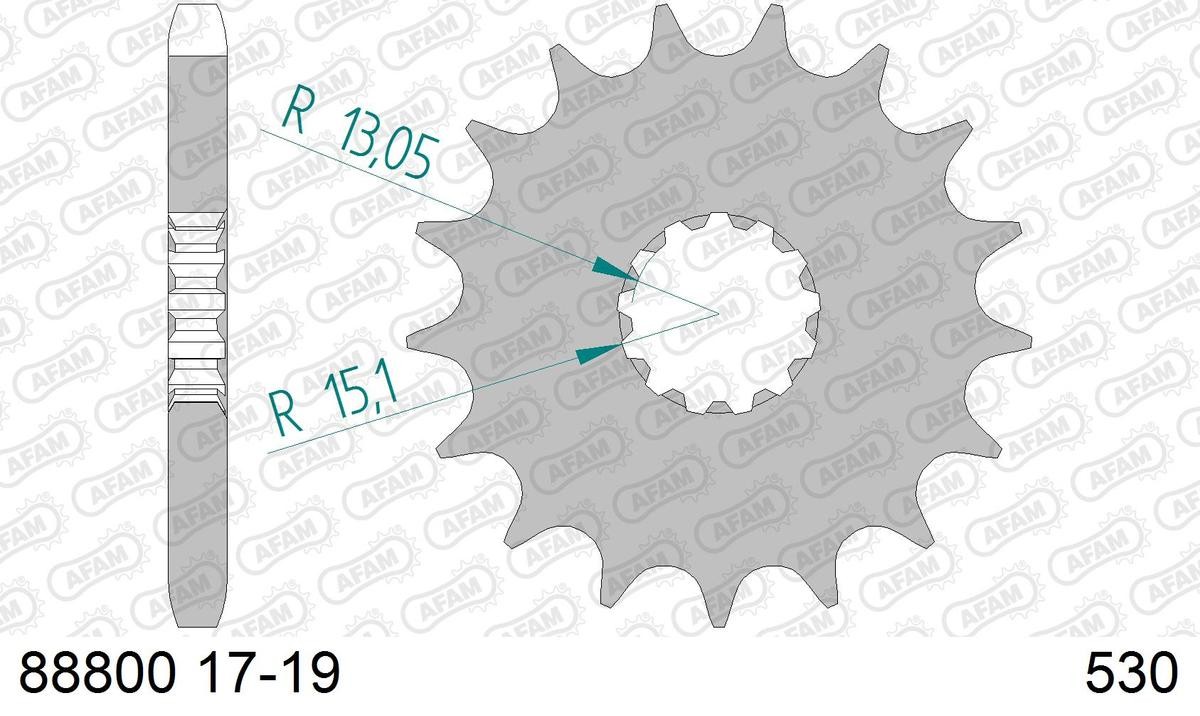 AFAM 88800-18 Chain Pinion Number of Teeth: 18