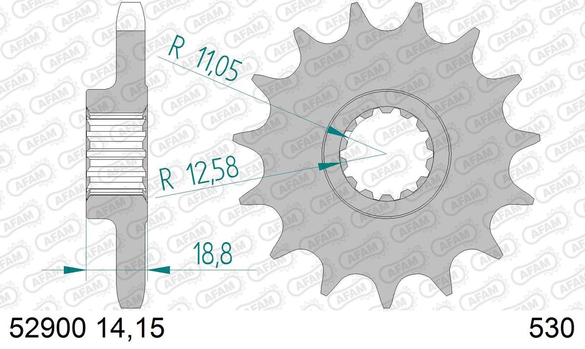 AFAM 52900-15 Chain Pinion Number of Teeth: 15