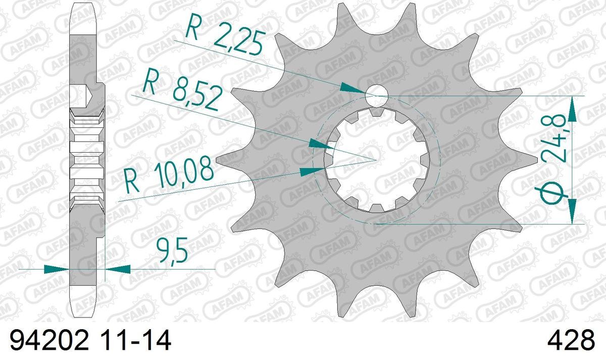 AFAM Number of Teeth: 14 Chain Pinion 94202-14 buy