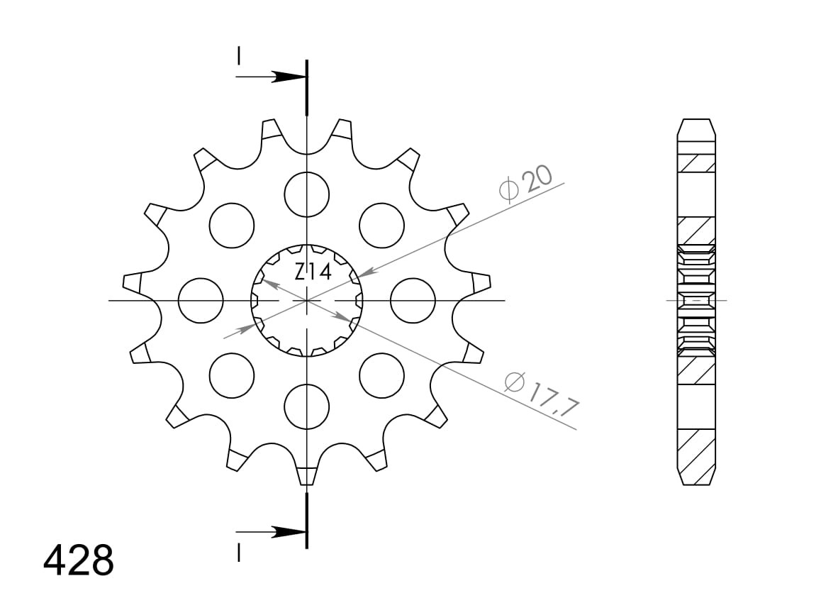 AFAM 21202-16 Chain Pinion Number of Teeth: 16