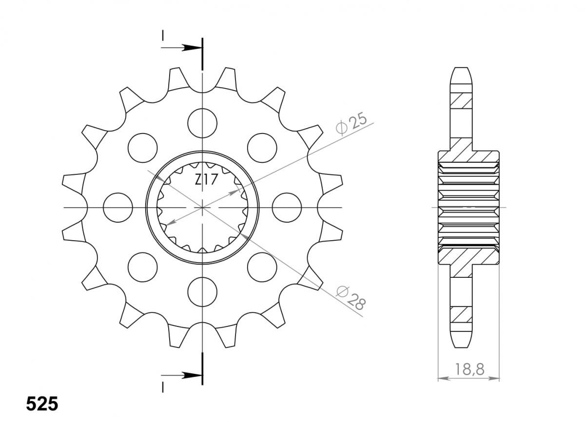AFAM 61600-16 Chain Pinion Number of Teeth: 16