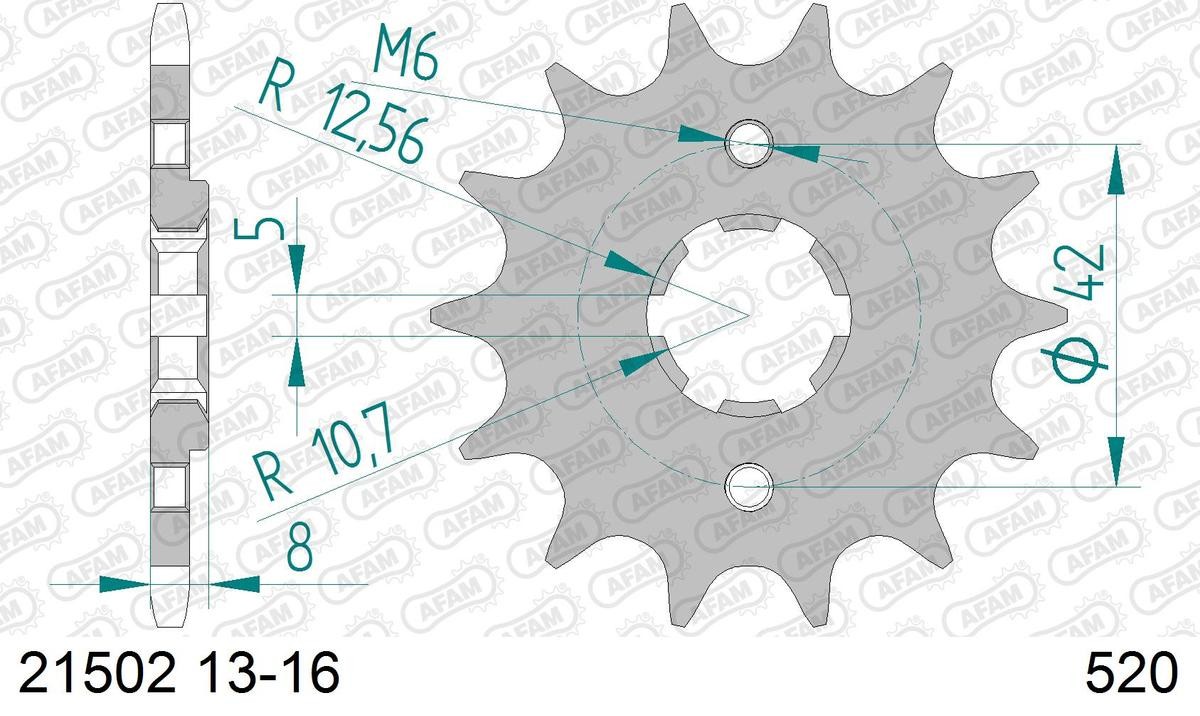 AFAM 21502-15 Chain Pinion Number of Teeth: 15