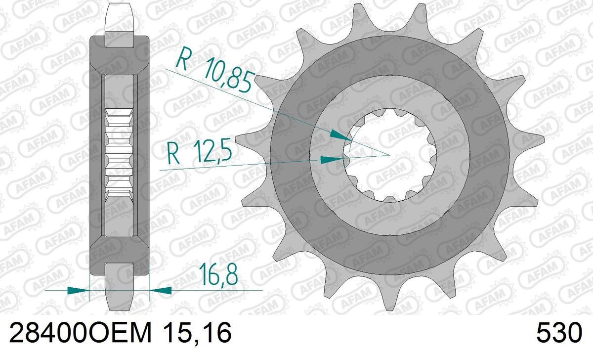 AFAM 28400OEM-16 Chain Pinion Number of Teeth: 16