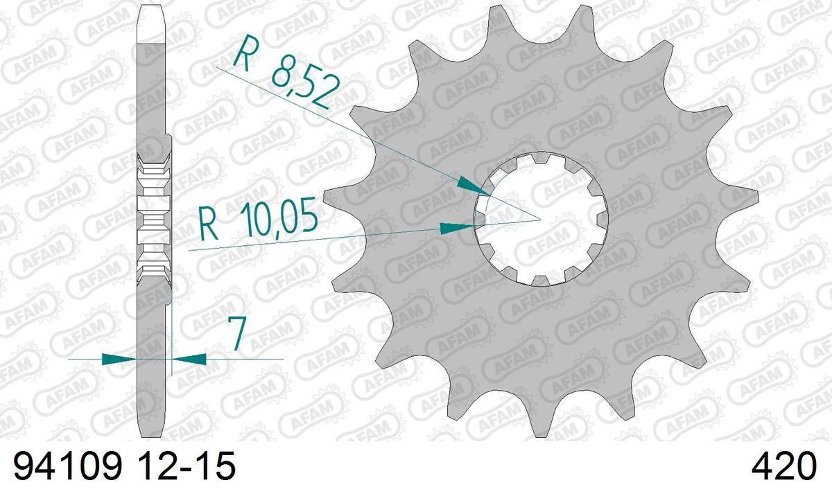 AFAM 94109-13 Chain Pinion Number of Teeth: 13