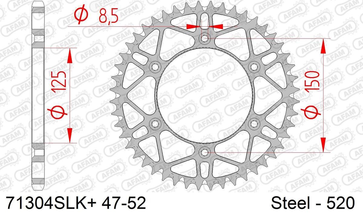 Kettenrad AFAM 71304SLK+49 KTM XC-W Teile online kaufen