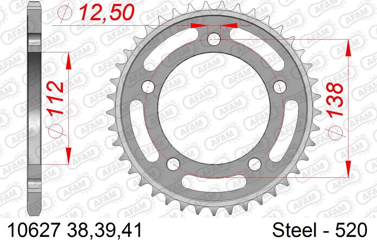 Chain Sprocket AFAM 10627-41 X-ADV Motorcycle Moped Maxi scooter