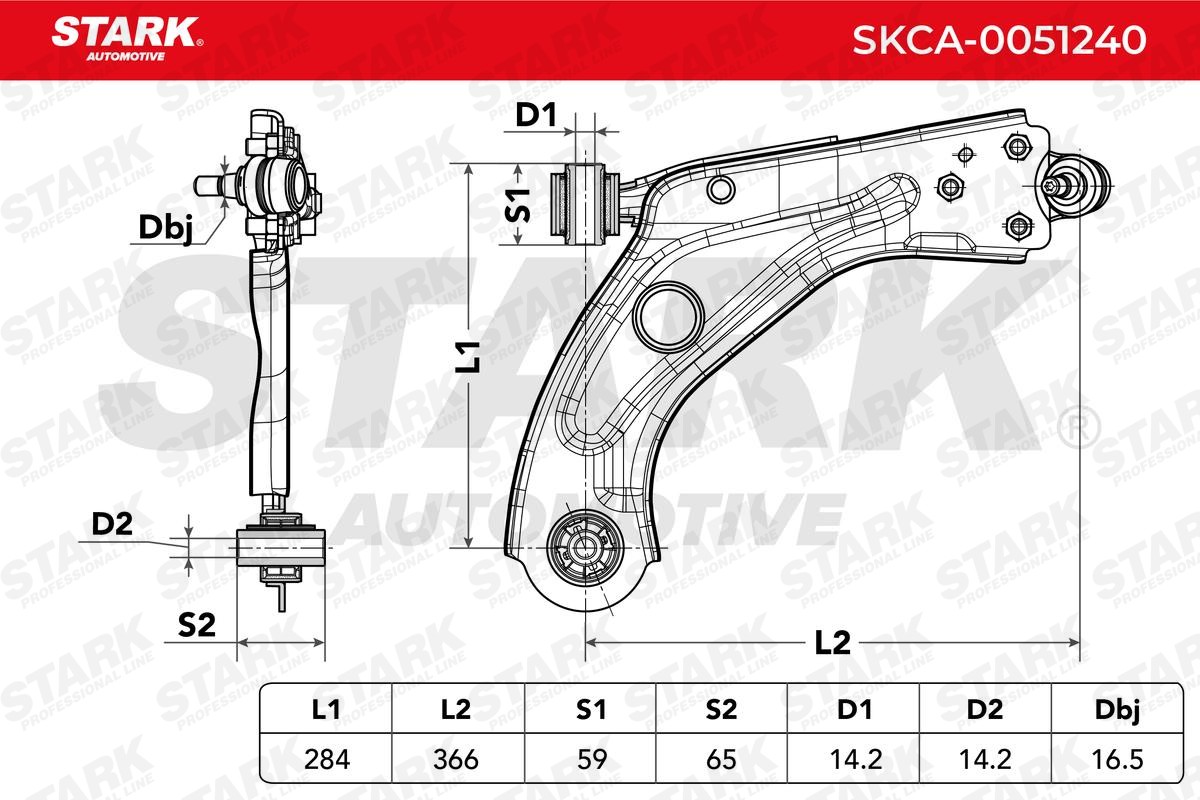 OEM-quality STARK SKCA-0051240 Suspension control arm