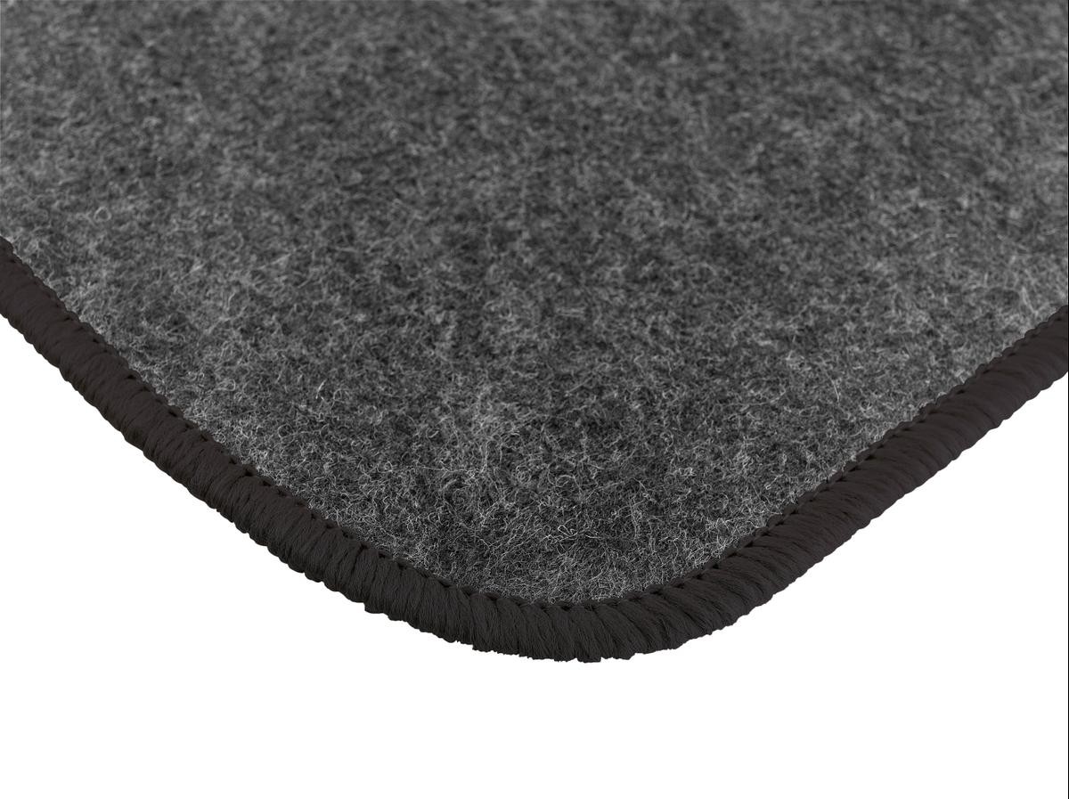 WALSER 14600 Fußmatten Textil, vorne und hinten, Menge: 4, schwarz