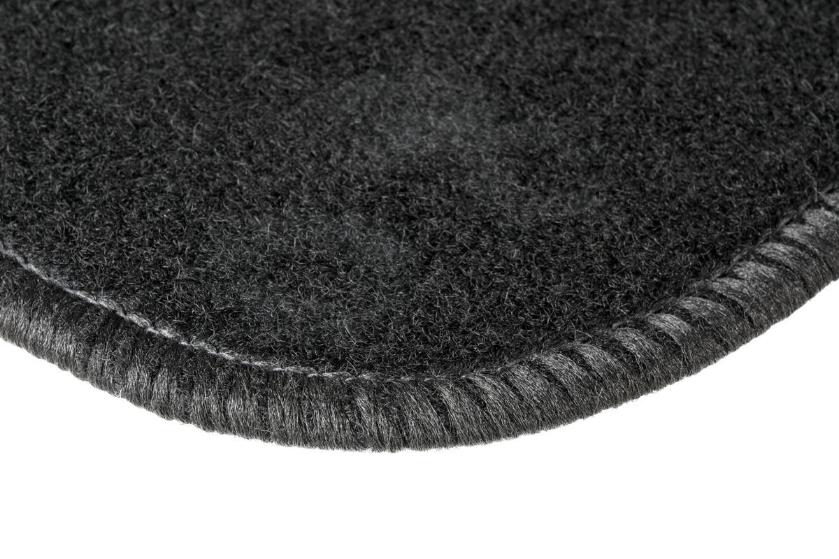 551508 XL Fußmatten Textil, vorne und hinten, Menge: 4, schwarz