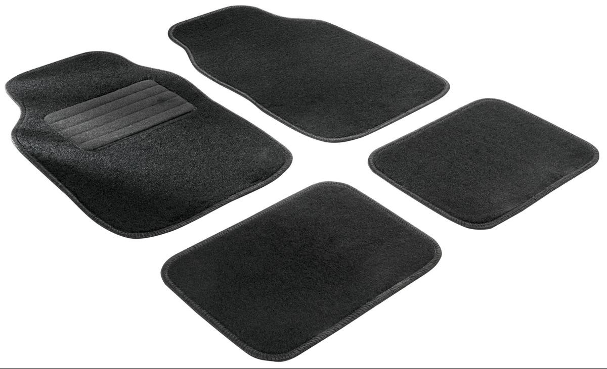 WALSER Textile, Front and Rear, Quantity: 4, black, Universal fit, 67.5 x 43.5, 29.5 x 43.5, 32 x 43.5 Size: 67.5 x 43.5, 29.5 x 43.5, 32 x 43.5 Car mats 14705 buy