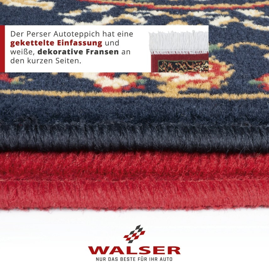14810 Floor mats 14810 WALSER PP (Polypropylene), Front, Quantity: 1, blue, Universal fit, 75 x 40