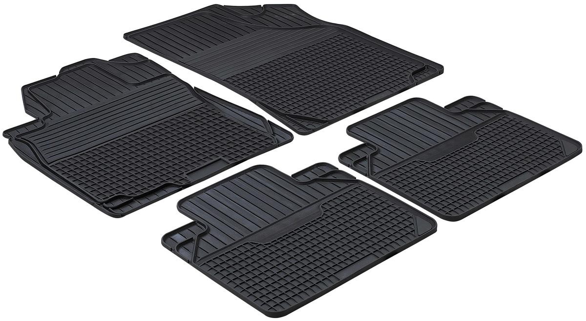 Walser Spartakus 28036 Universal Car Rubber Mats Set of 4 Can Be Cut to  Size for Cars Black : : Automotive