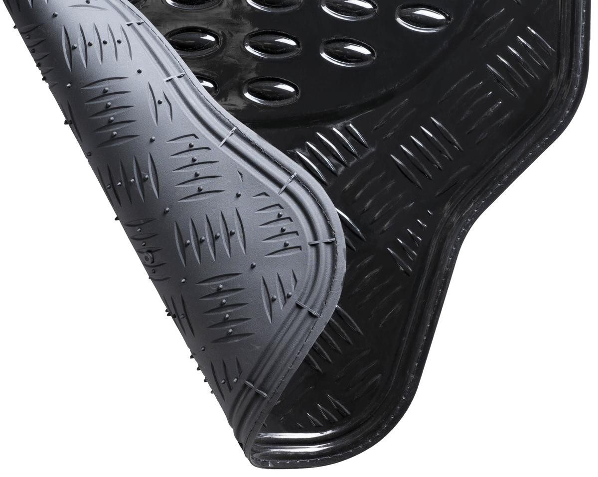 28035 WALSER Metallic Fußmatten Gummi, vorne und hinten, Menge: 4, schwarz,  Universelle passform, 70.5 x 49, 42.5 x 48 ▷ AUTODOC Preis und Erfahrung