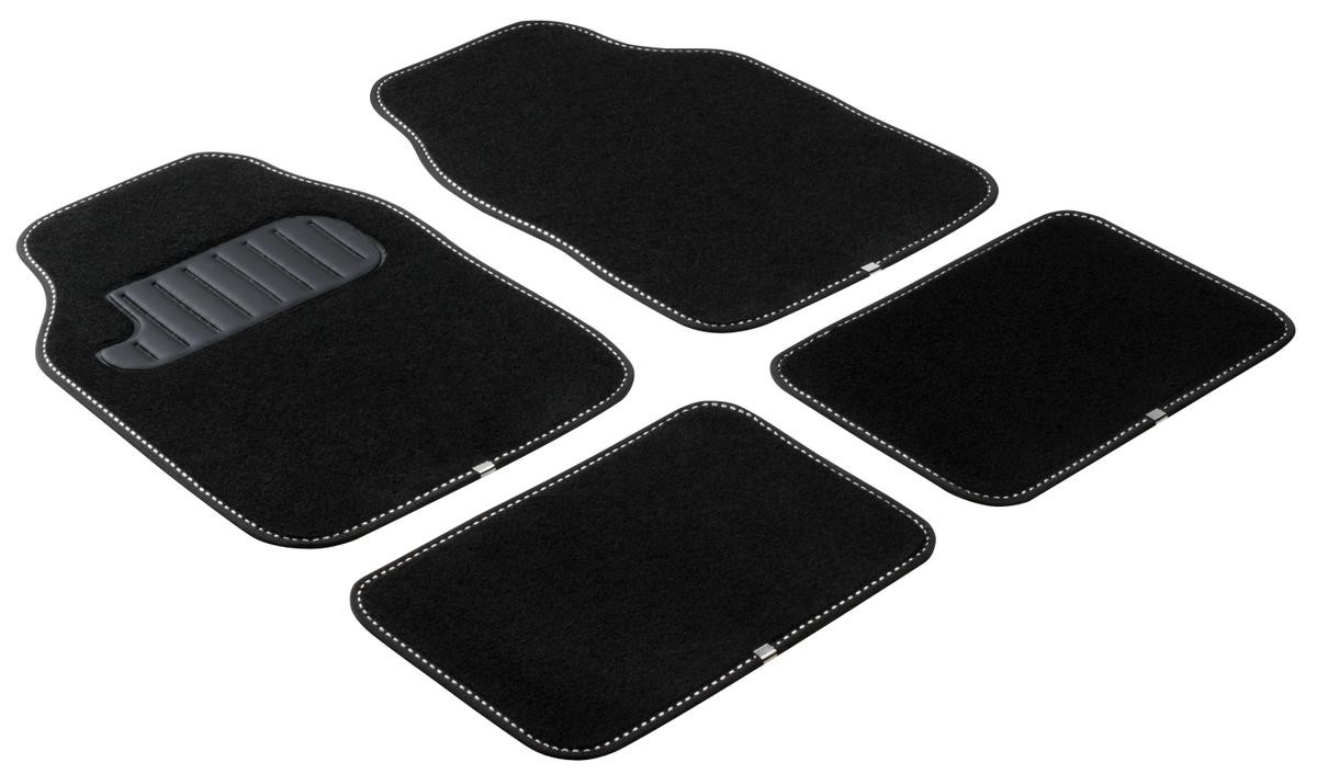 Walser Spartakus 28036 Universal Car Rubber Mats Set of 4 Can Be Cut to  Size for Cars Black : : Automotive