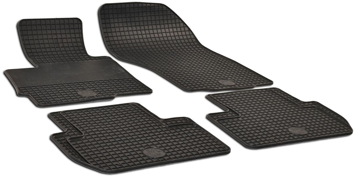 WALSER 50335 Floor mats Rubber, Front and Rear, Quantity: 4, black, Tailored