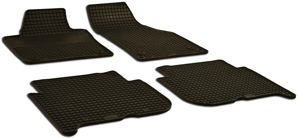 WALSER 50554 Floor mats Rubber, Front and Rear, Quantity: 4, black, Tailored