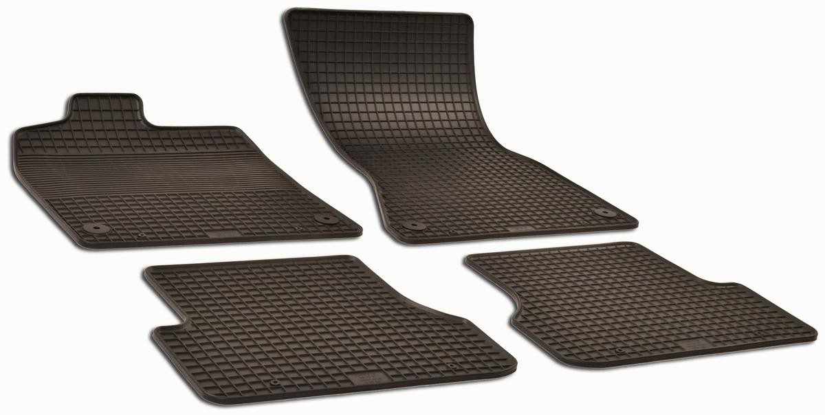WALSER 50560 Floor mats Rubber, Front and Rear, Quantity: 4, black, Tailored