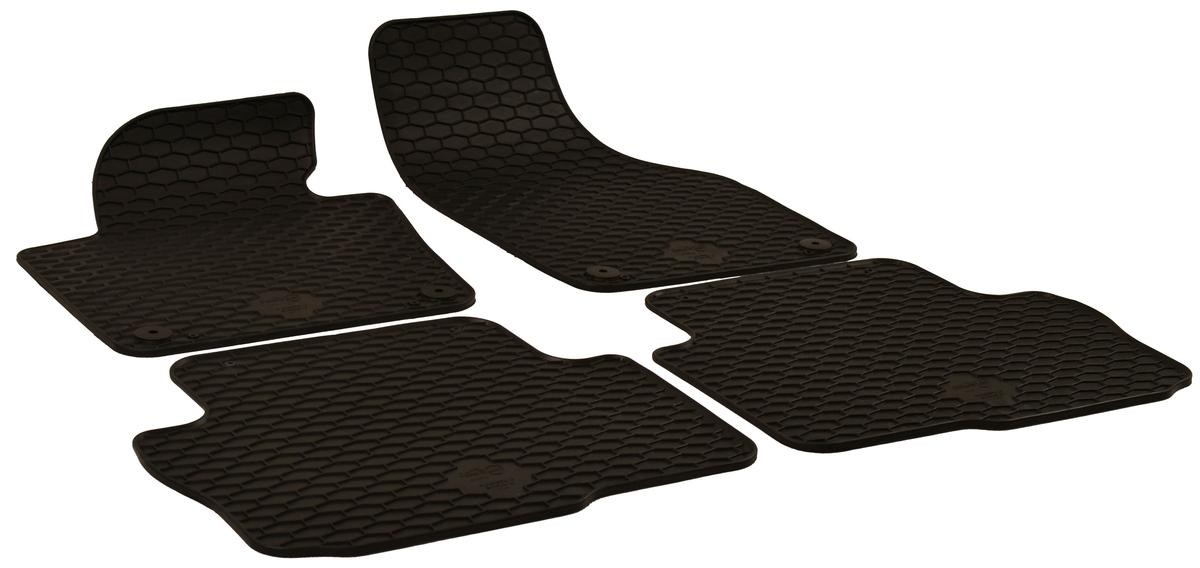 WALSER Rubber, Front and Rear, Quantity: 4, black, Tailored Car mats 50599 buy