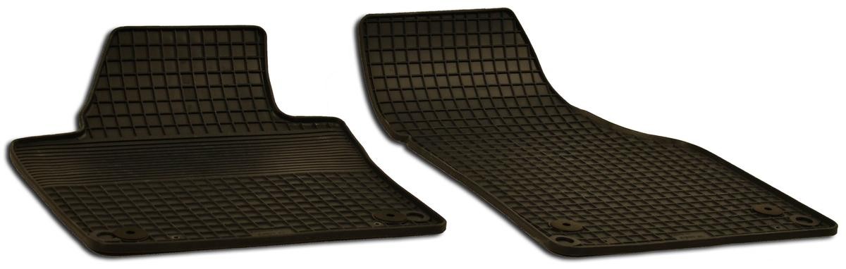 WALSER 50659 Floor mats Rubber, Front, Quantity: 2, black, Tailored