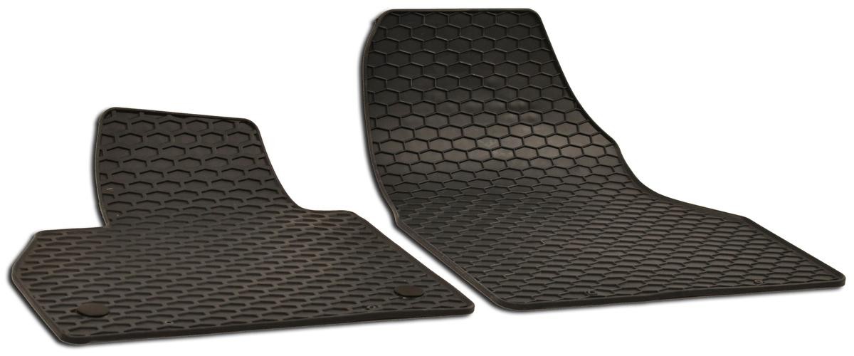 50675 WALSER Floor mats MERCEDES-BENZ Rubber, Front, Quantity: 2, black, Tailored