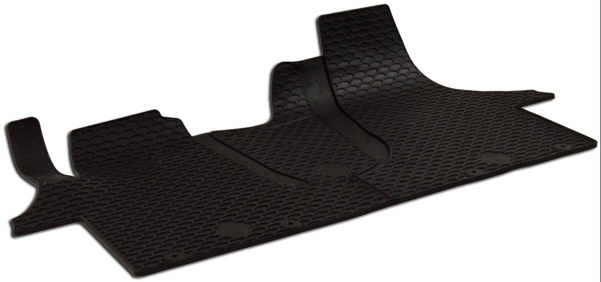 WALSER 50810 Floor mats Rubber, Front, Quantity: 1, black, Tailored