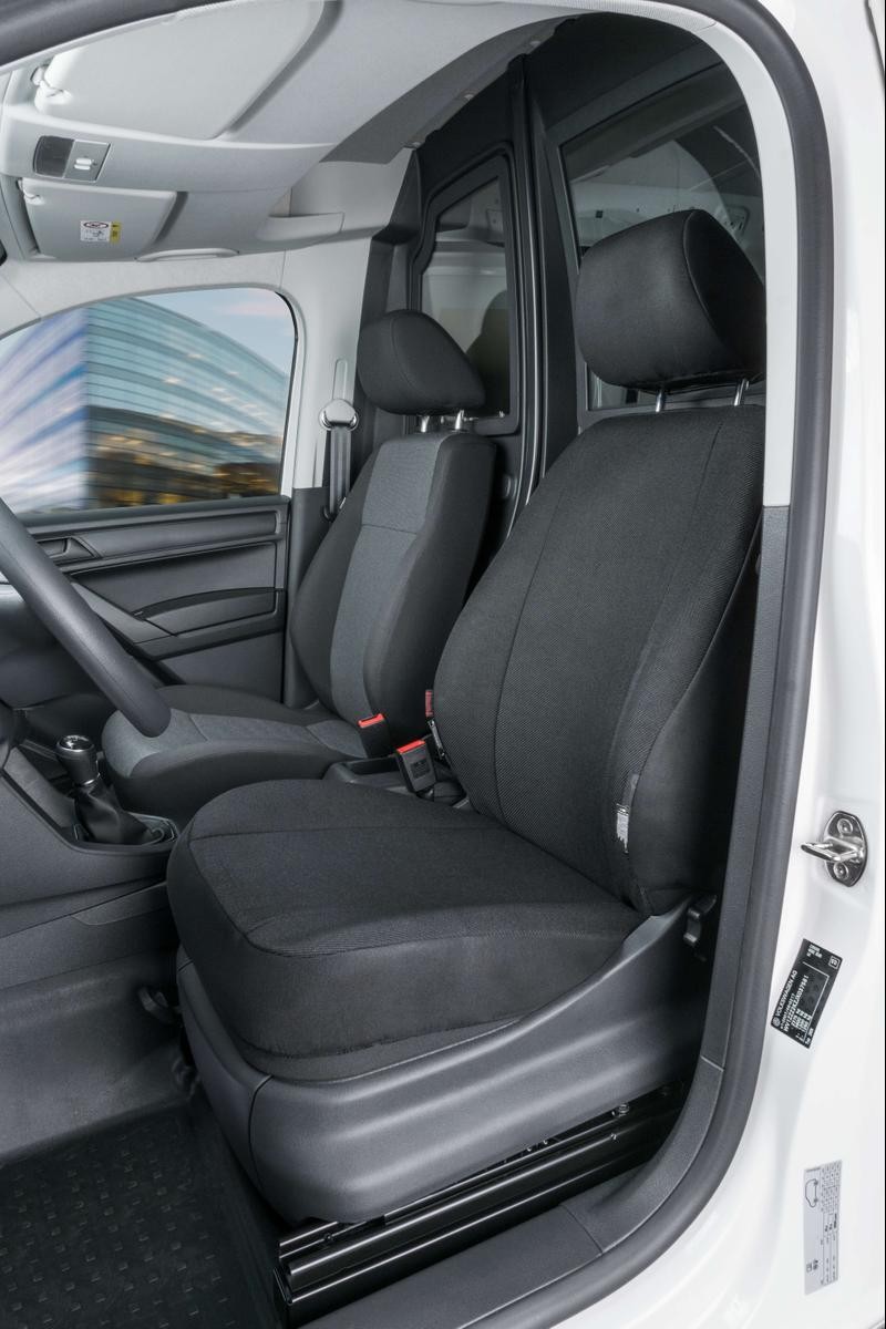 WALSER 10517 Auto seat covers VW Caddy 3 (2KB, 2KJ, 2CB, 2CJ) grey, Polyester, Front