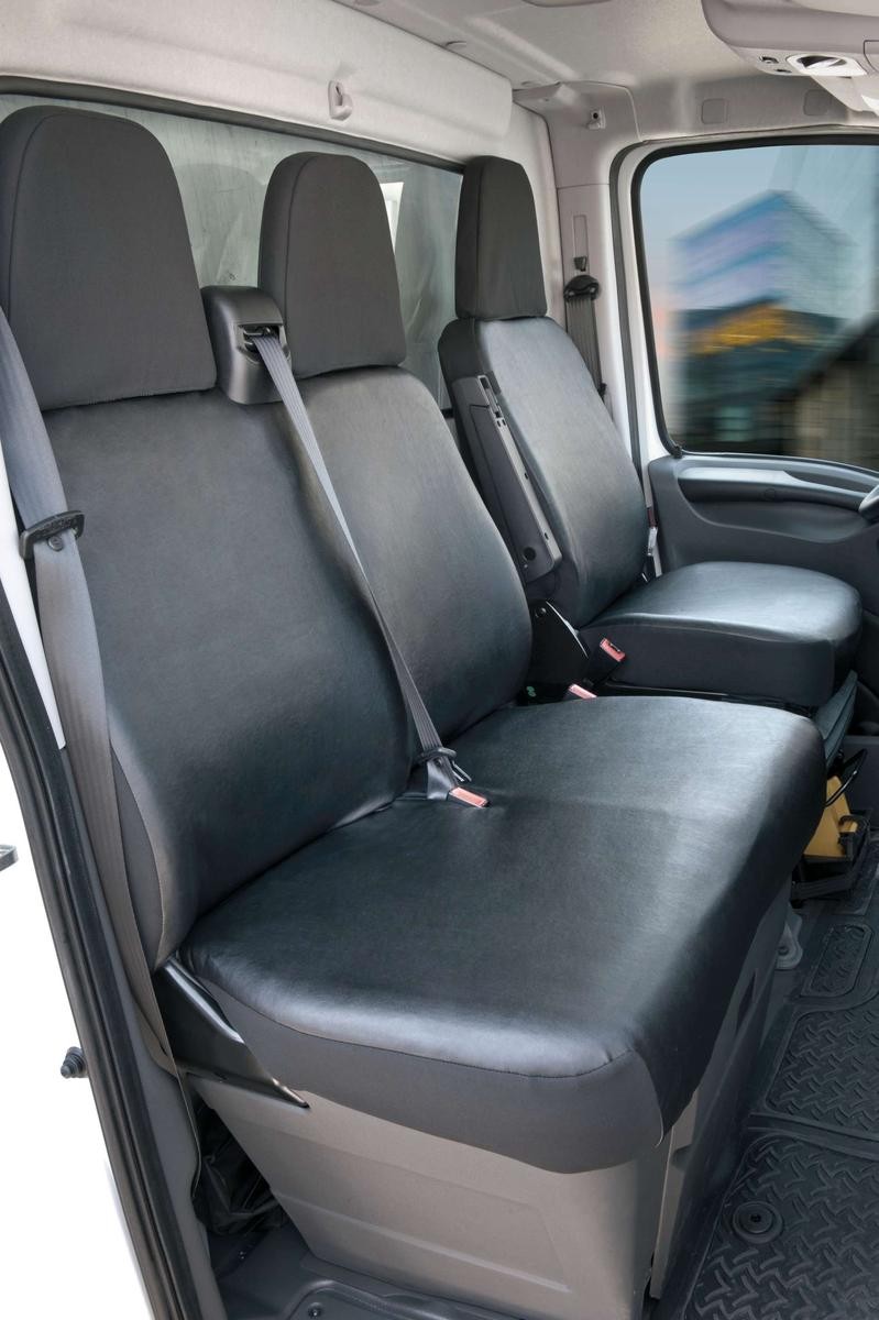 11786 WALSER Autositzbezug schwarz/grau, Polyester, vorne und