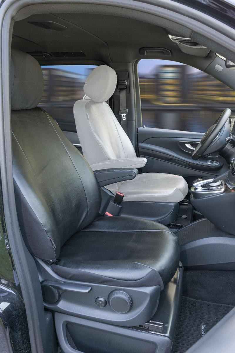 Sitzbezug fürs Auto passend Mercedes Benz Vito in Schwarz Braun