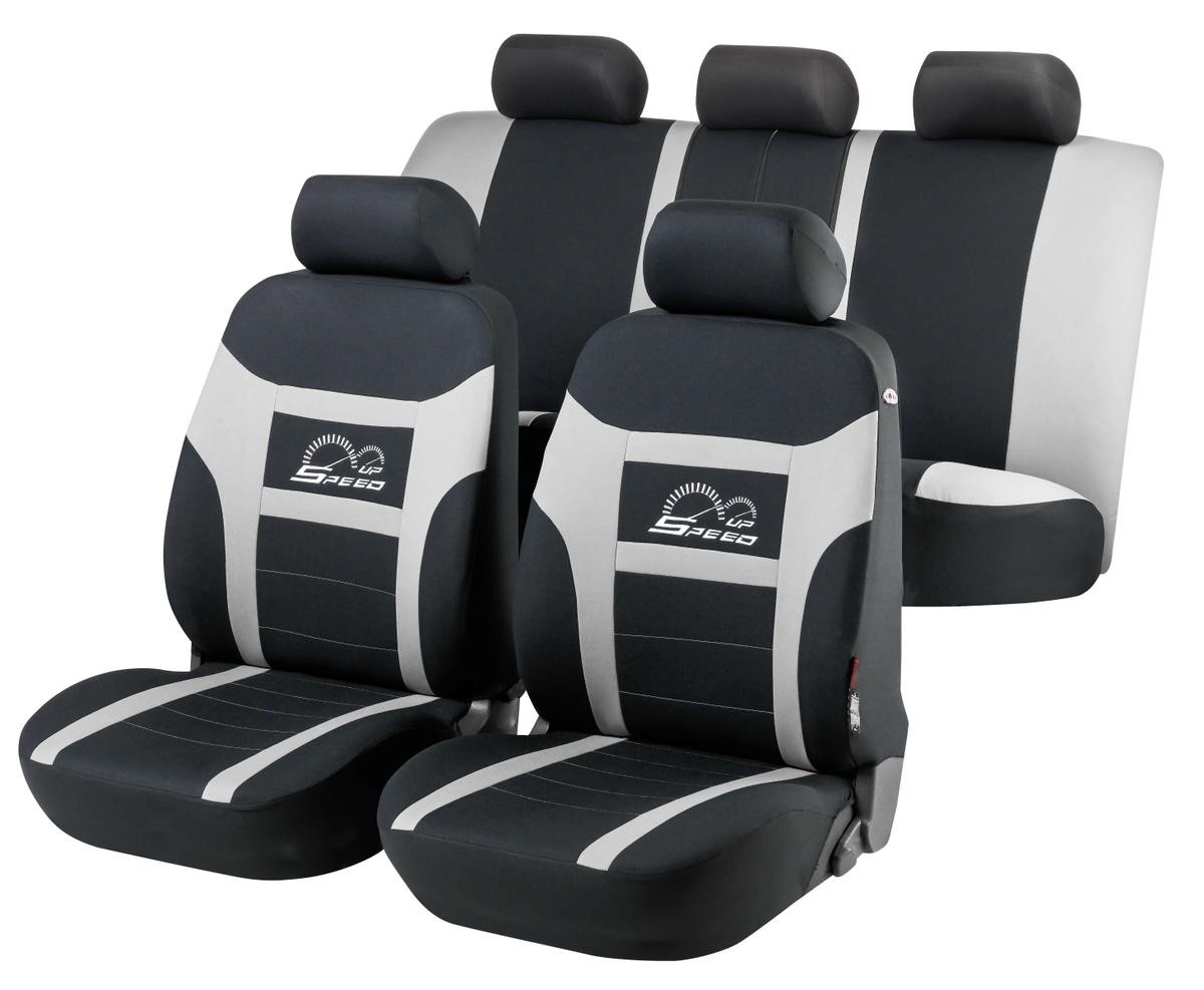 11757 WALSER Speed ​​Up Autositzbezug schwarz/grau, Mit Motiv, Polyester,  vorne und hinten ▷ AUTODOC Preis und Erfahrung