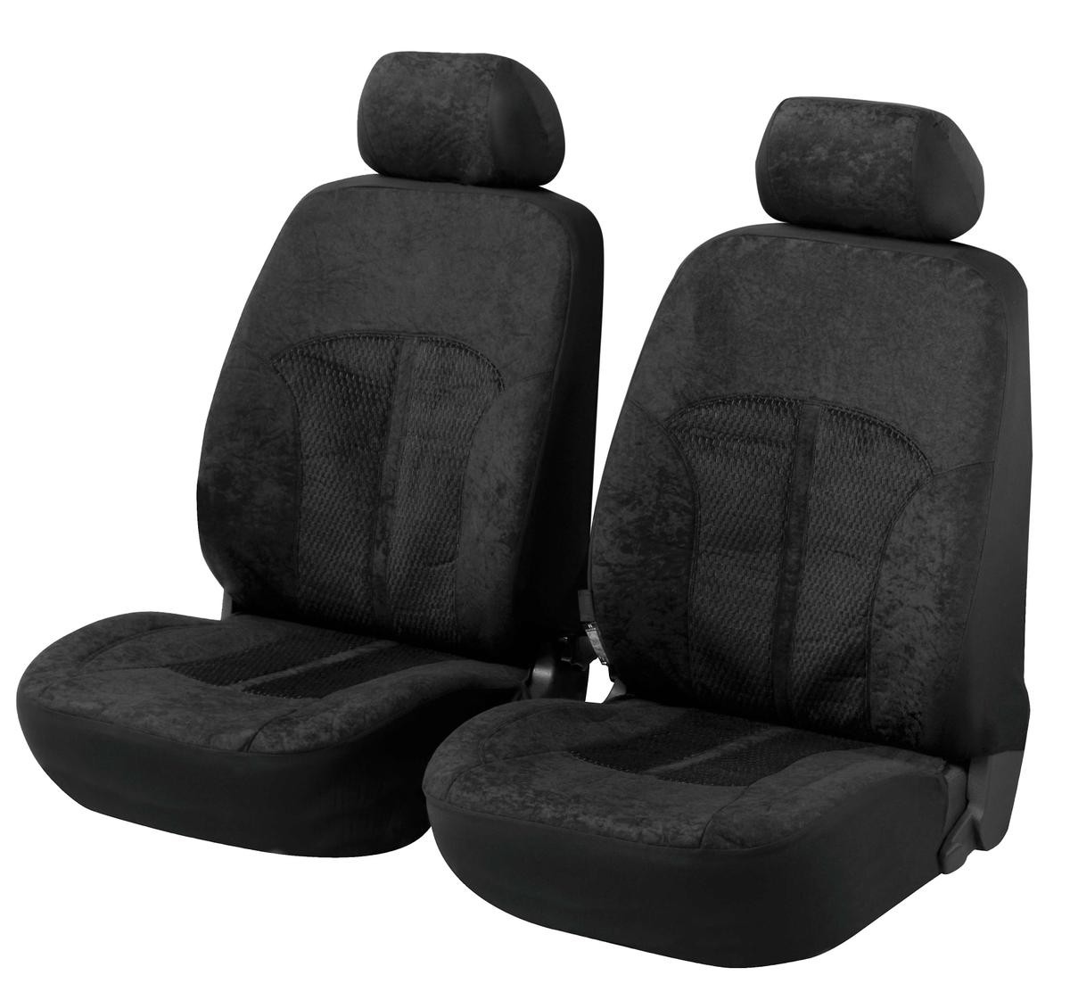 WALSER 11787 Auto seat covers VW Caddy 3 (2KB, 2KJ, 2CB, 2CJ) black, Polyester, Front