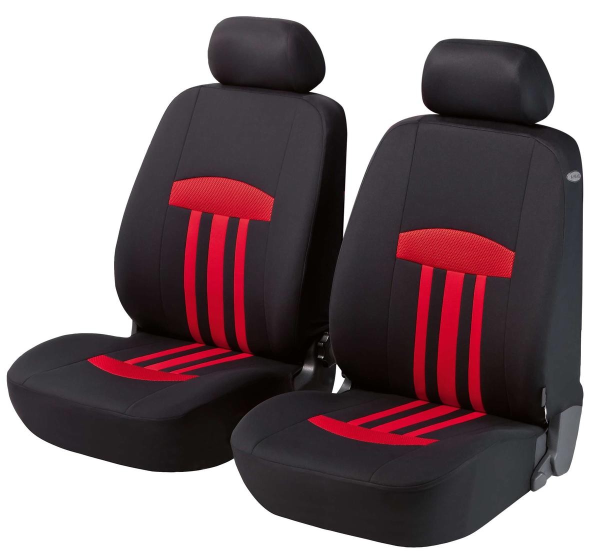 WALSER 11797 Auto seat covers BMW 3 Saloon (E90) black, red, Polyester, Front